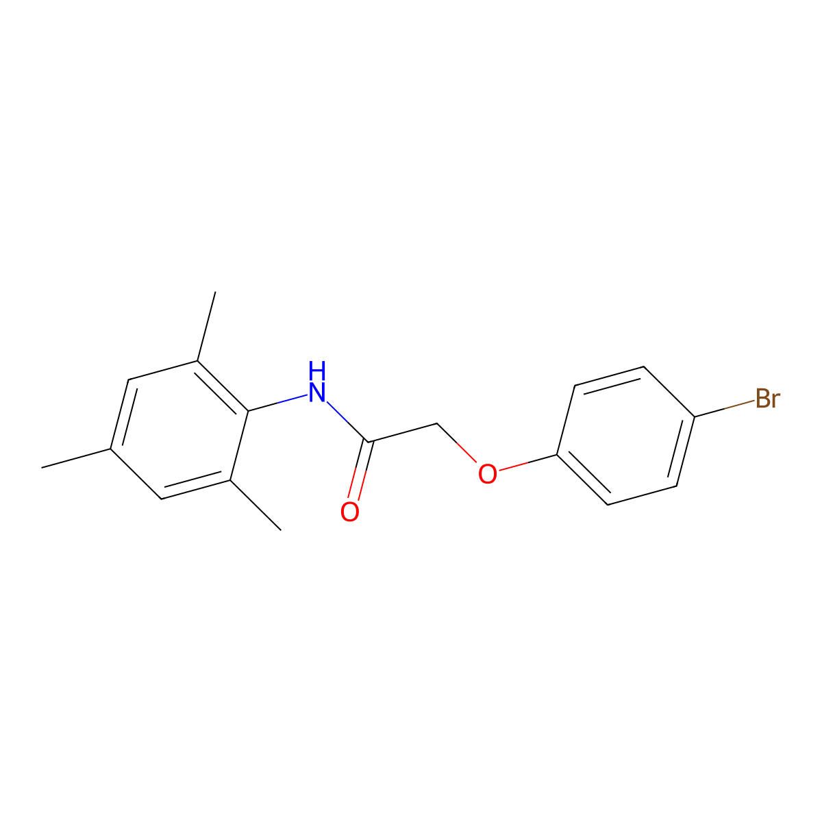 2-(4-bromophenoxy)-N-(2,4,6-trimethylphenyl)acetamide molecular structure, CAS 301223-89-2
