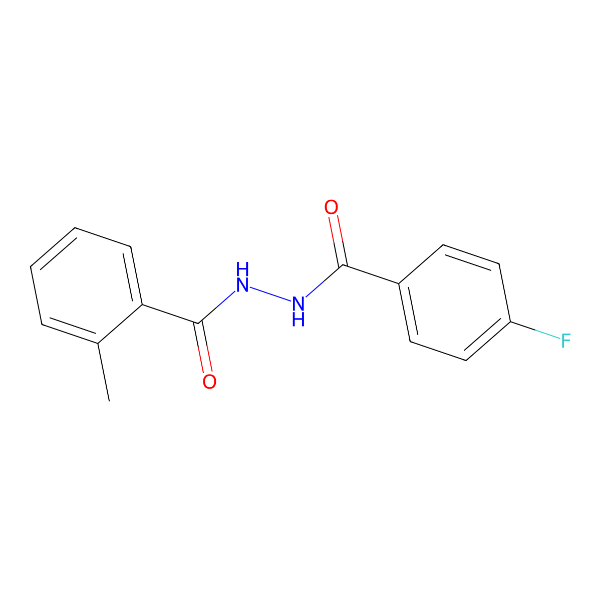 N'-(4-fluorobenzoyl)-2-methylbenzohydrazide molecular structure, CAS 301224-64-6