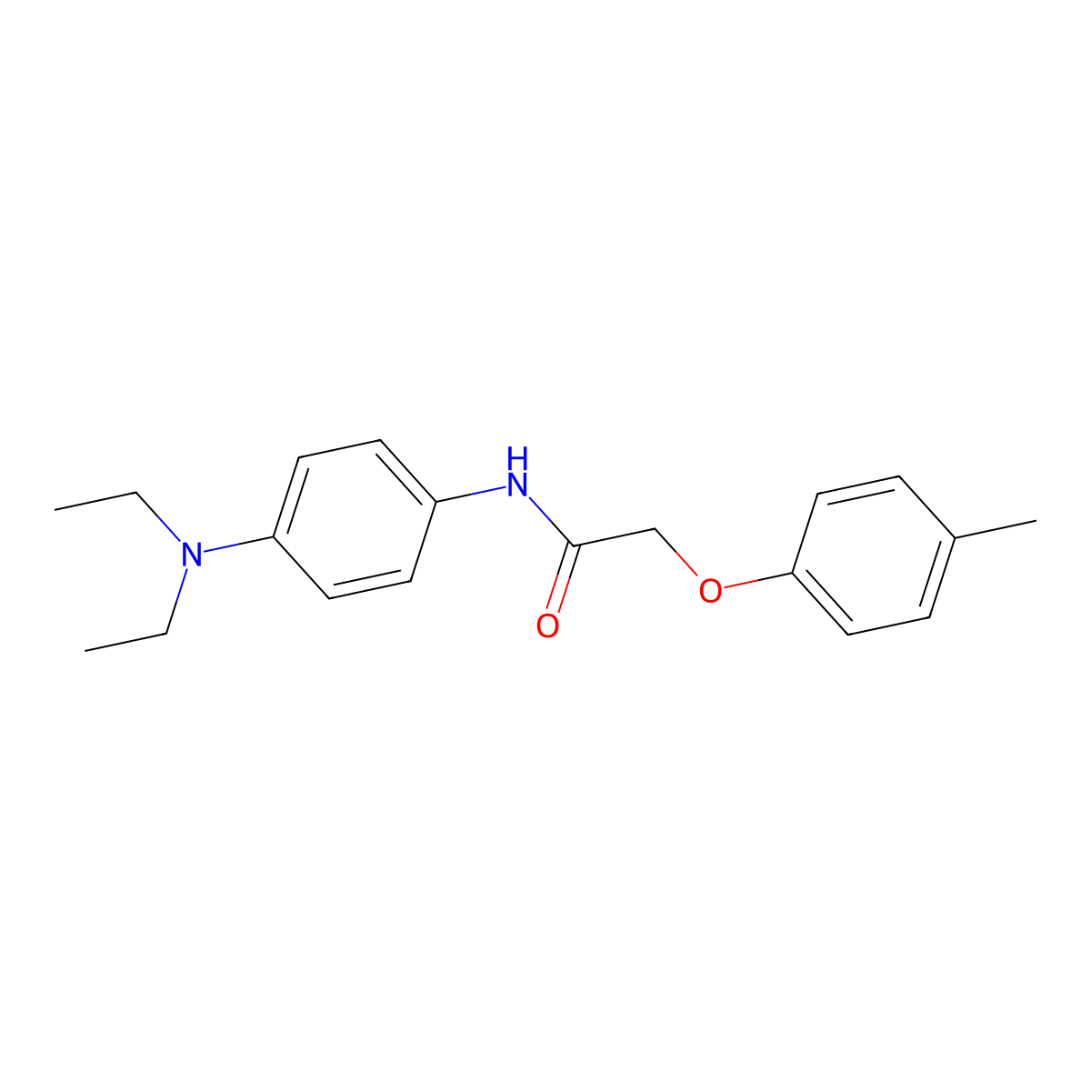 N-[4-(diethylamino)phenyl]-2-(4-methylphenoxy)acetamide molecular structure, CAS 301225-38-7