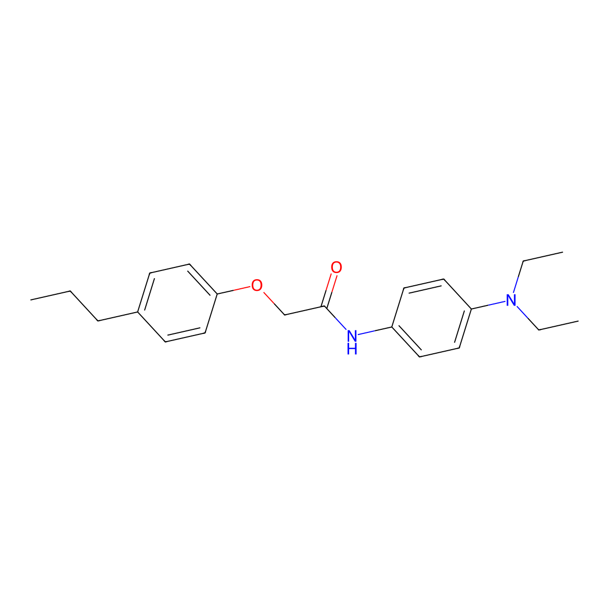 N-[4-(diethylamino)phenyl]-2-(4-propylphenoxy)acetamide molecular structure, CAS 301225-41-2