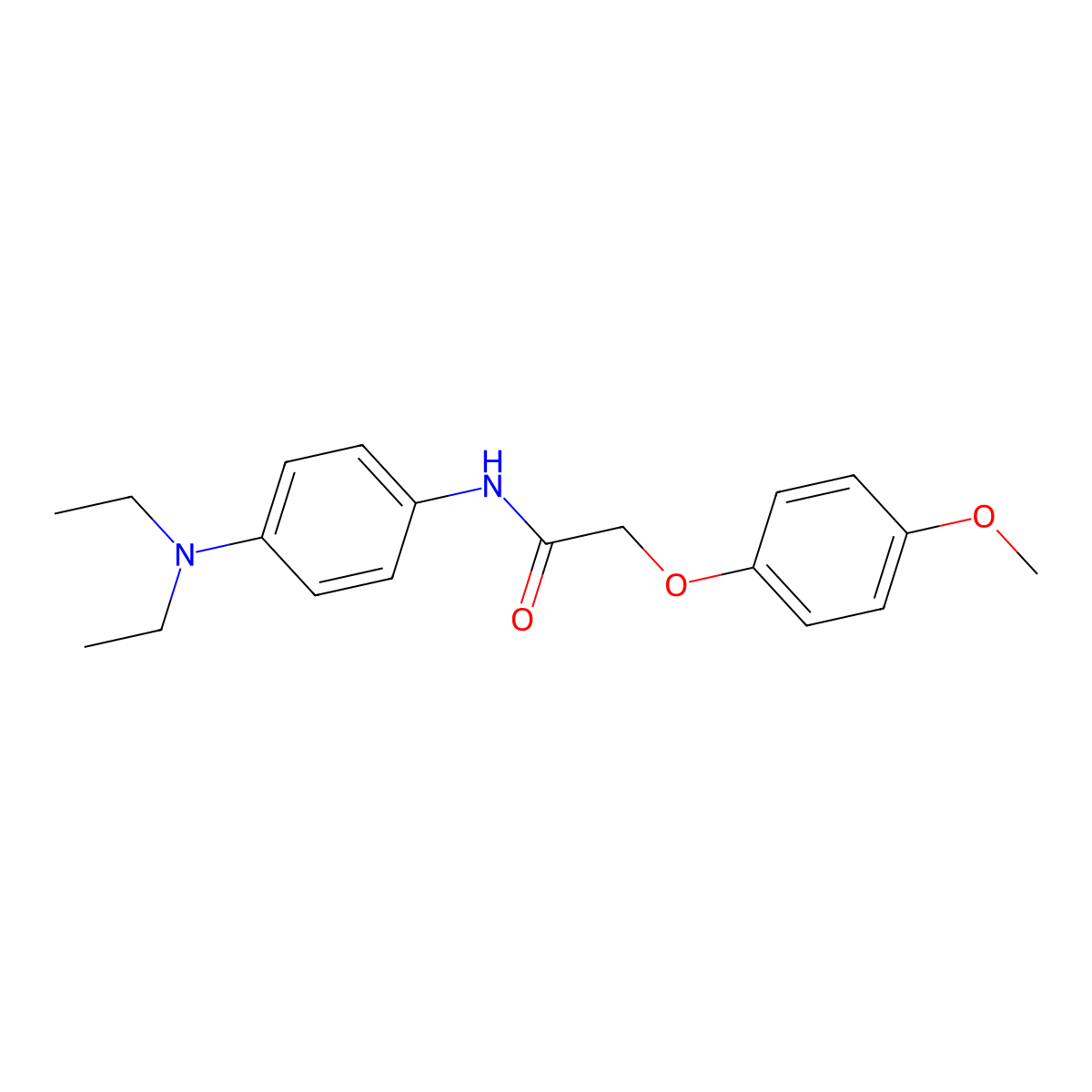 N-[4-(diethylamino)phenyl]-2-(4-methoxyphenoxy)acetamide molecular structure, CAS 301225-43-4