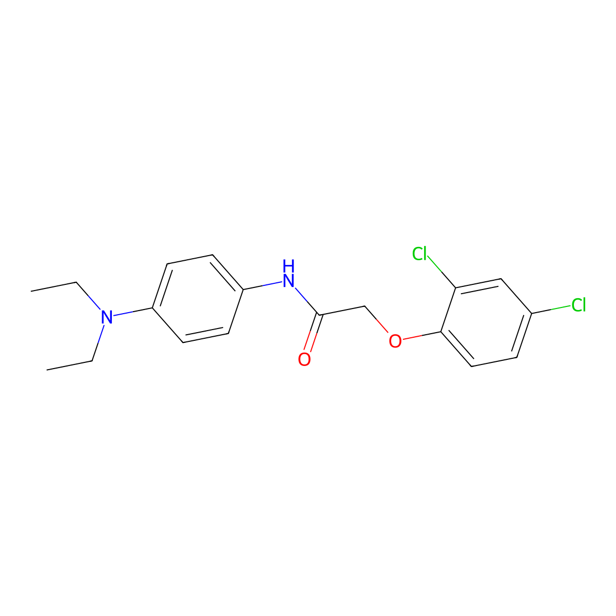 2-(2,4-dichlorophenoxy)-N-[4-(diethylamino)phenyl]acetamide molecular structure, CAS 301225-49-0