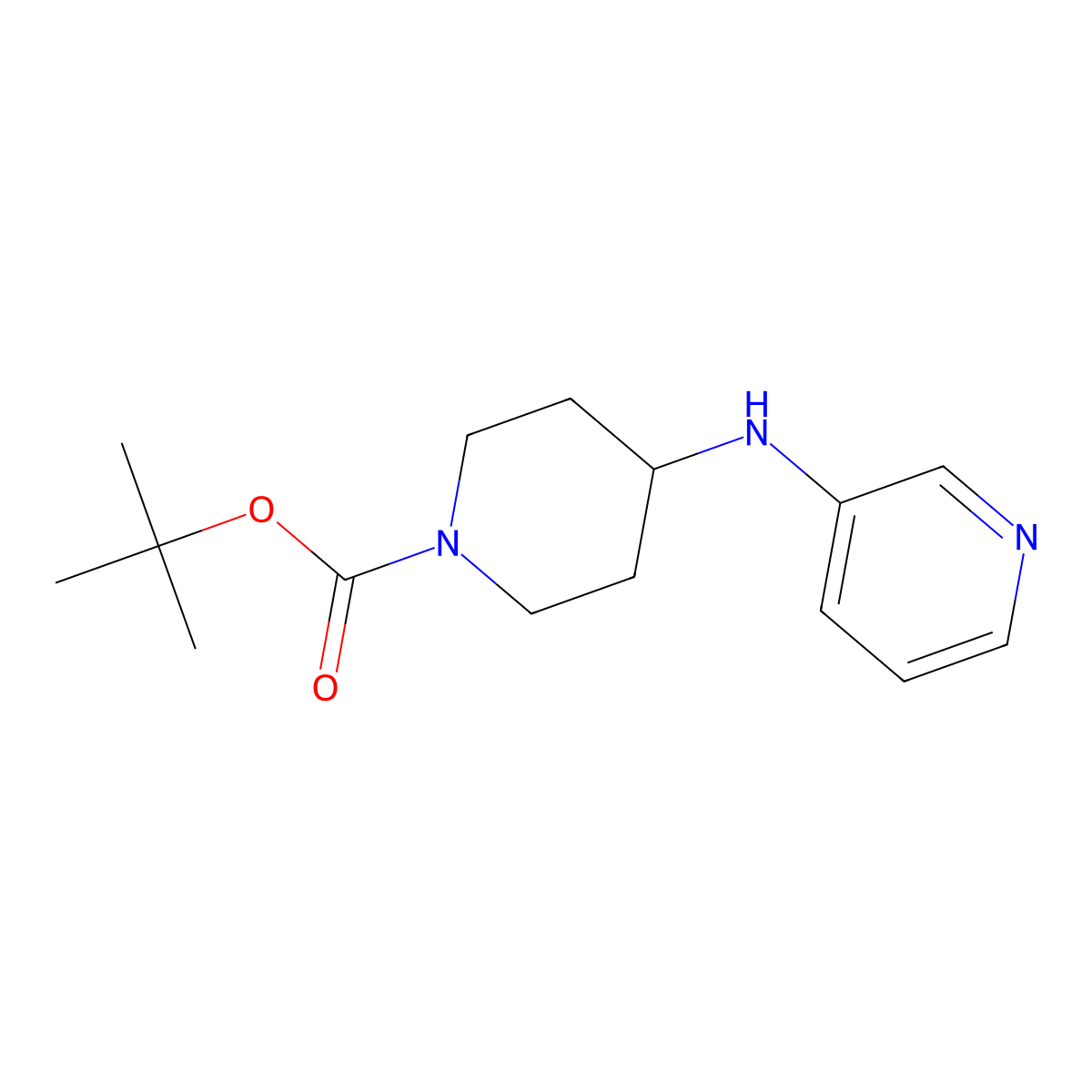 Tert-butyl 4-[(pyridin-3-yl)amino]piperidine-1-carboxylate molecular structure, CAS 301225-52-5