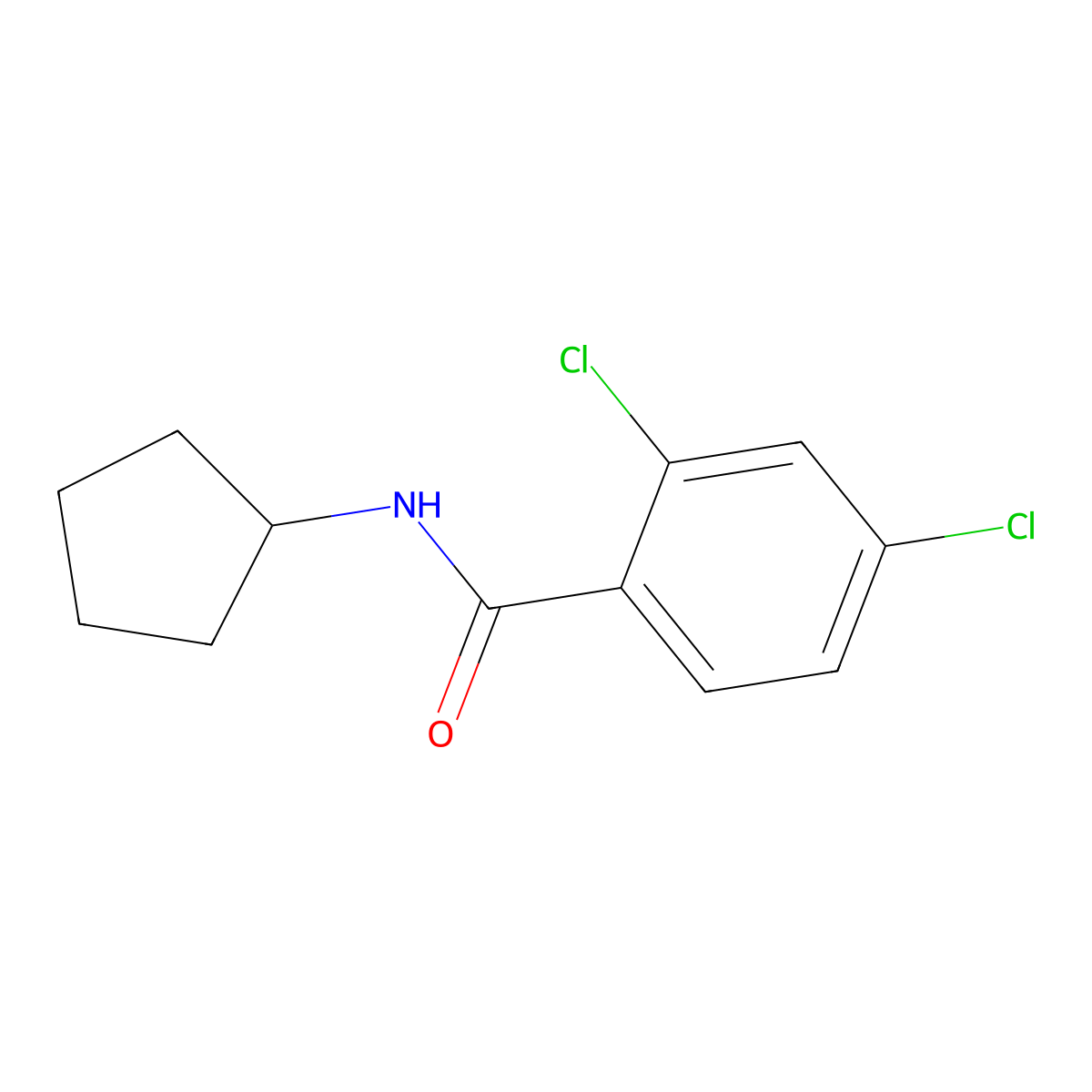 2,4-dichloro-N-cyclopentylbenzamide molecular structure, CAS 301226-05-1