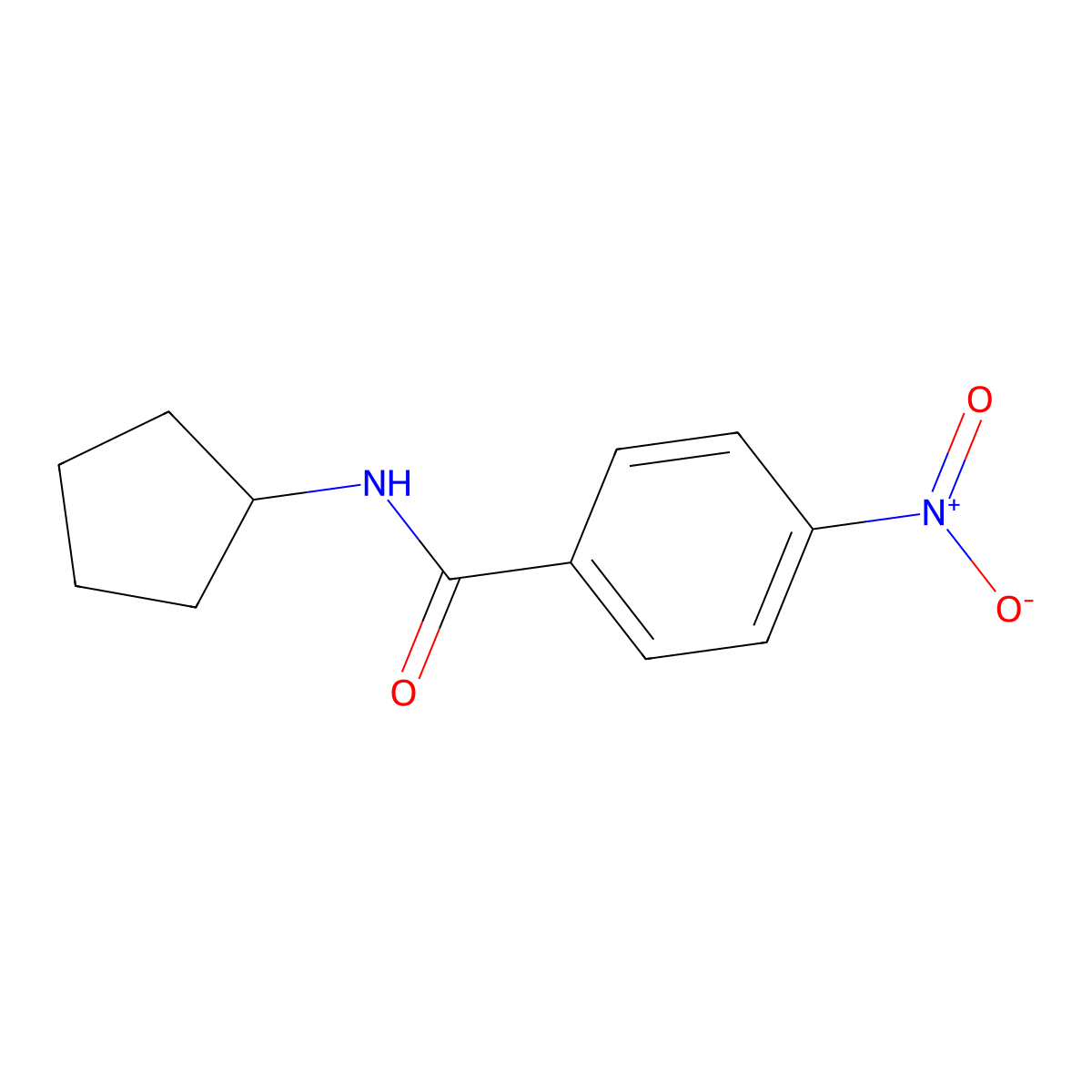 N-cyclopentyl-4-nitrobenzamide molecular structure, CAS 301226-07-3