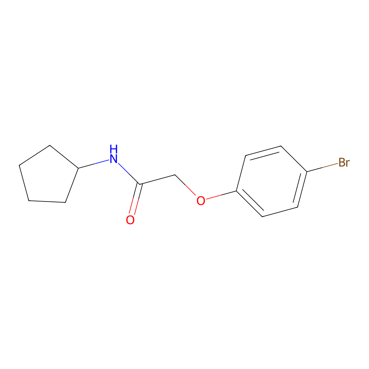 2-(4-bromophenoxy)-N-cyclopentylacetamide molecular structure, CAS 301226-16-4