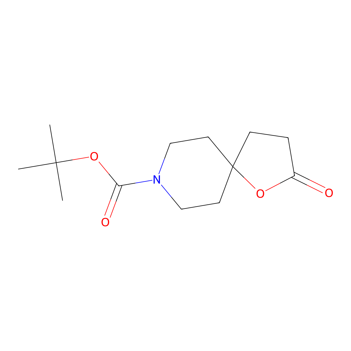 Tert-butyl 2-oxo-1-oxa-8-azaspiro[4.5]decane-8-carboxylate molecular structure, CAS 301226-27-7