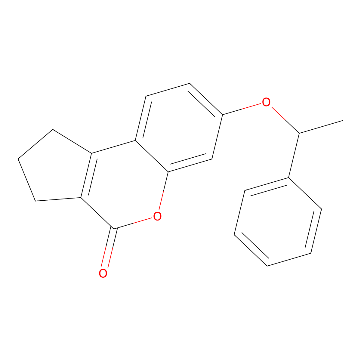 7-(1-phenylethoxy)-2,3-dihydrocyclopenta[c]chromen-4(1H)-one molecular structure, CAS 301227-33-8