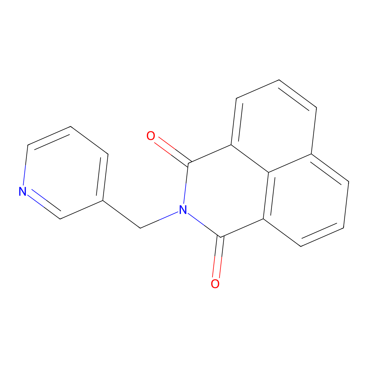 2-(Pyridin-3-ylmethyl)benzo[de]isoquinoline-1,3-dione molecular structure, CAS 301227-55-4
