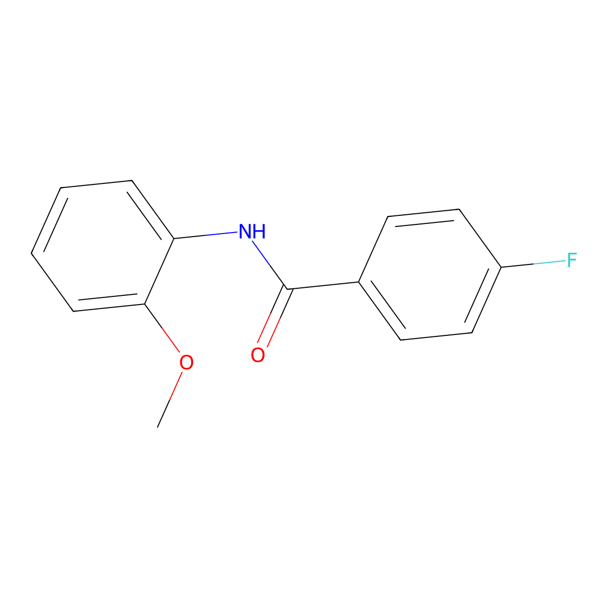 4-fluoro-N-(2-methoxyphenyl)benzamide molecular structure, CAS 301228-21-7