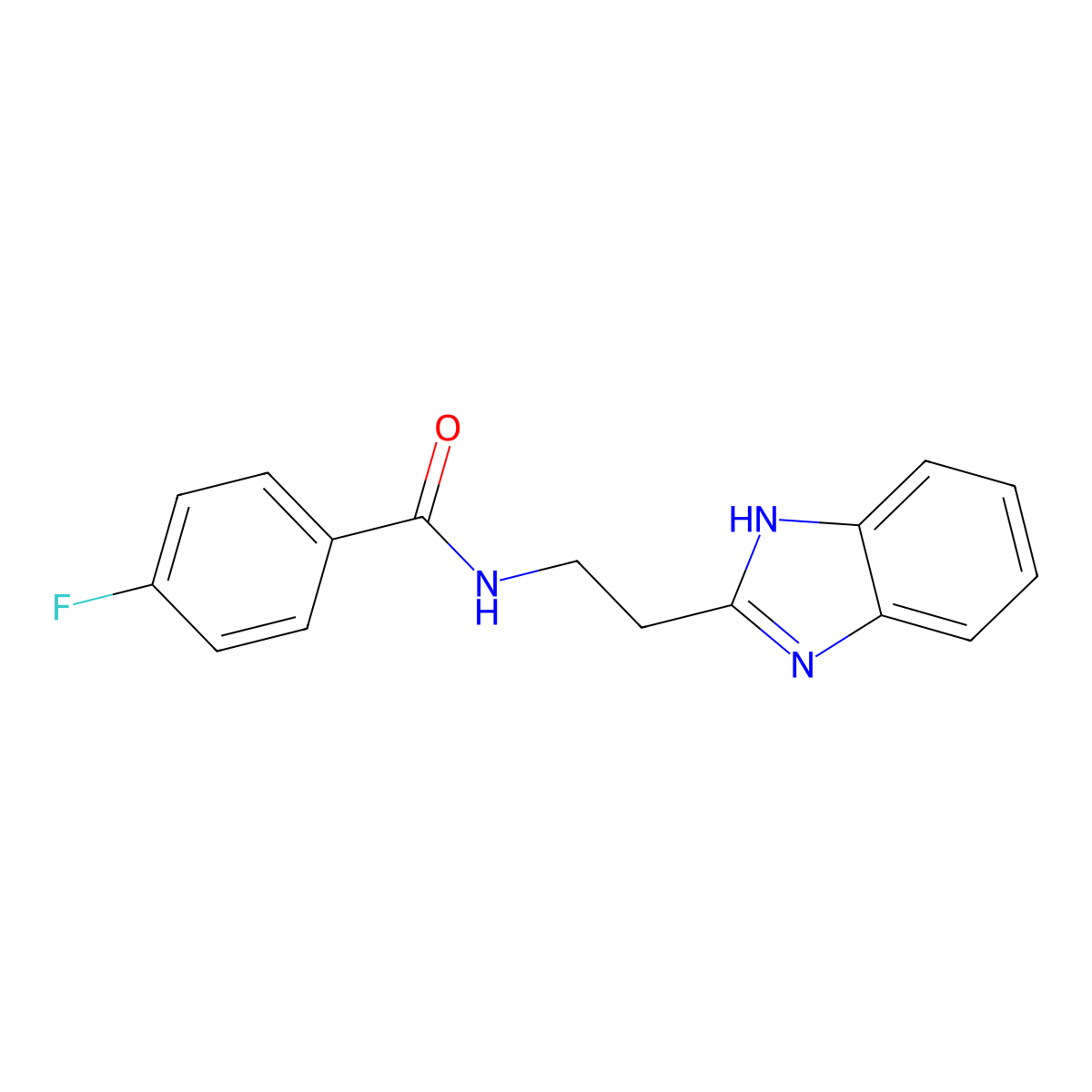 N-[2-(1H-benzimidazol-2-yl)ethyl]-4-fluorobenzamide molecular structure, CAS 301228-23-9