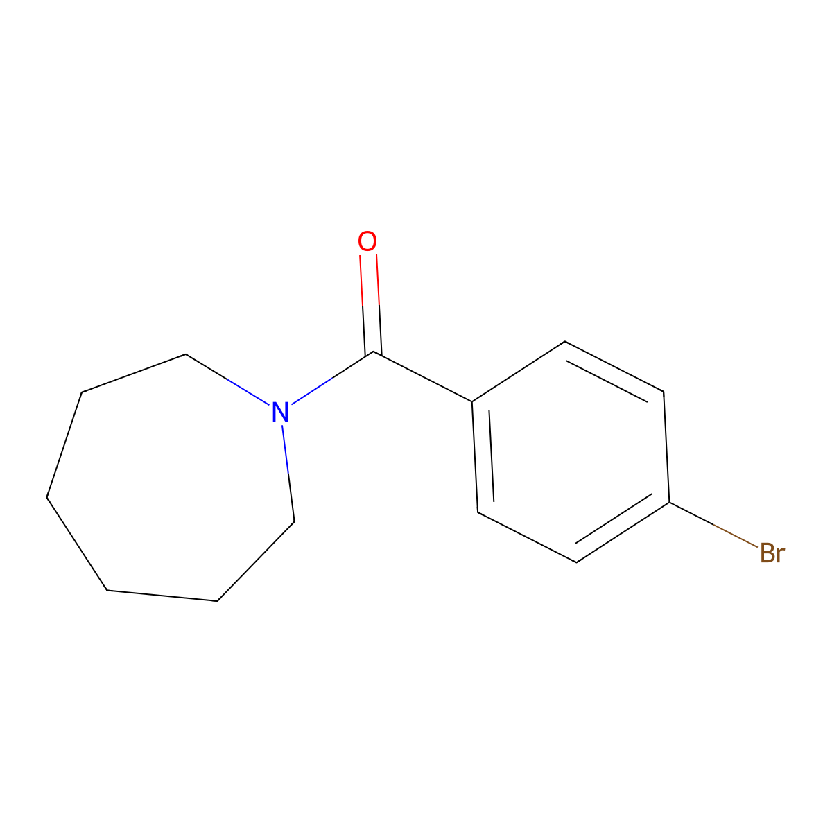 Azepan-1-yl(4-bromophenyl)methanone molecular structure, CAS 301228-26-2