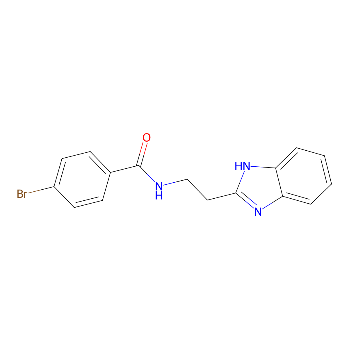 N-[2-(1H-benzimidazol-2-yl)ethyl]-4-bromobenzamide molecular structure, CAS 301228-29-5