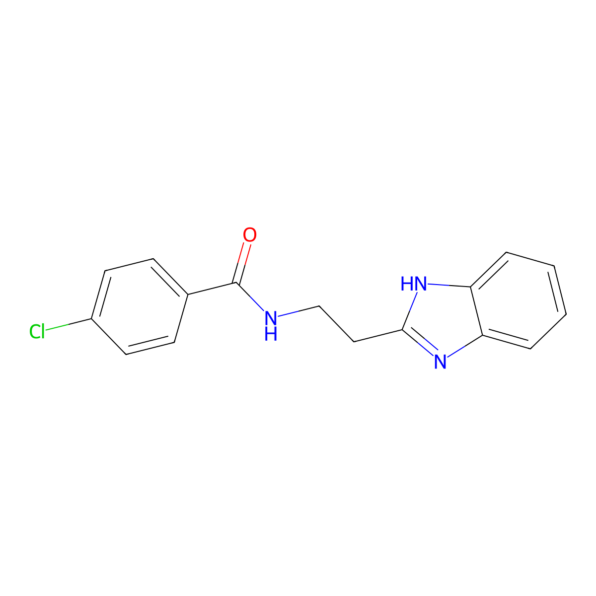 N-[2-(1H-benzimidazol-2-yl)ethyl]-4-chlorobenzamide molecular structure, CAS 301228-32-0