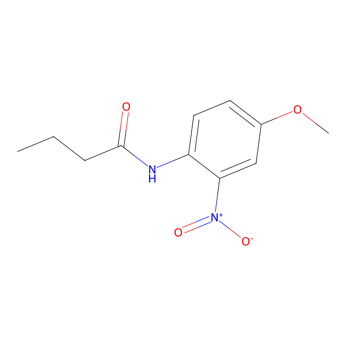 N-(4-methoxy-2-nitrophenyl)butanamide molecular structure, CAS 301228-36-4