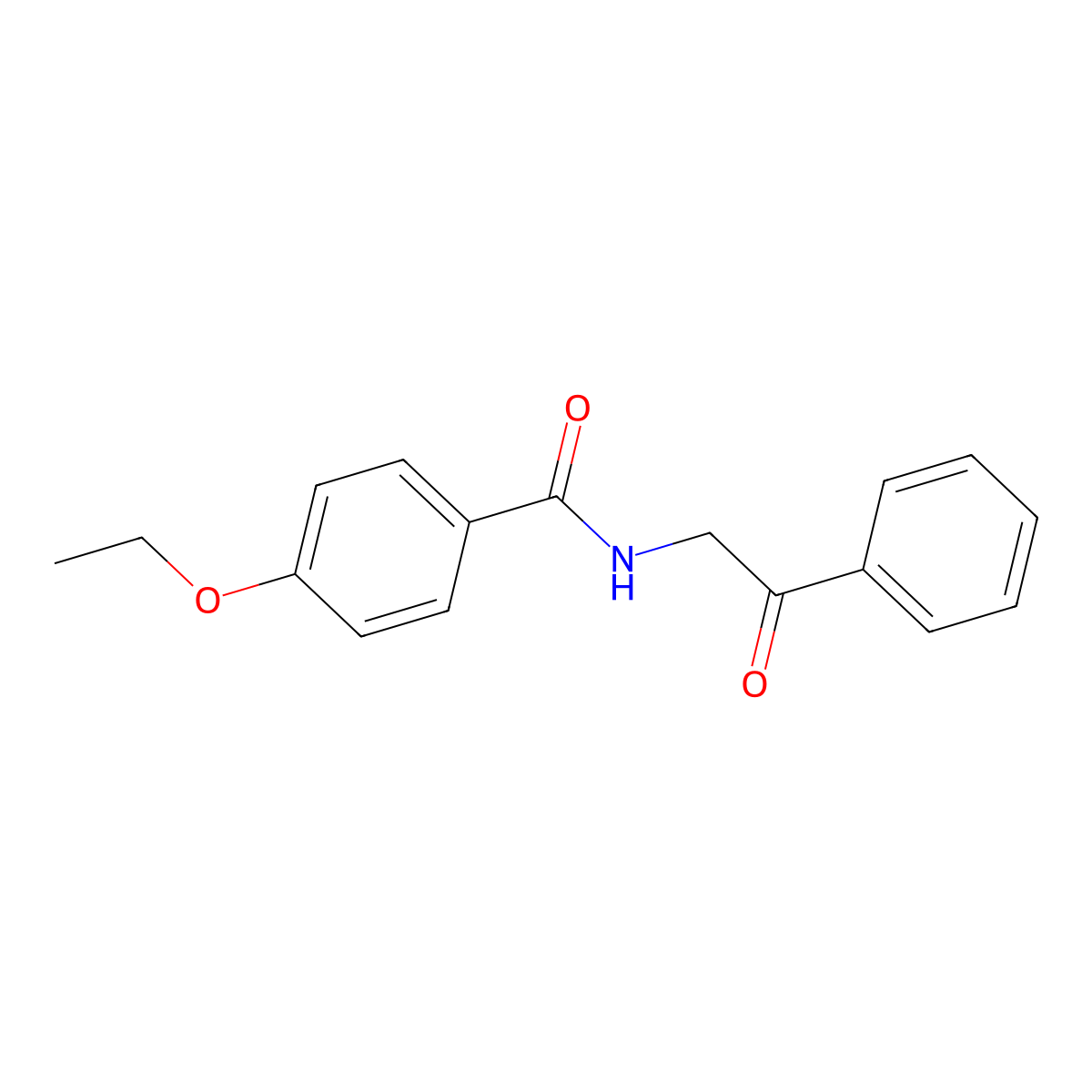 4-ethoxy-N-phenacylbenzamide molecular structure, CAS 301229-80-1