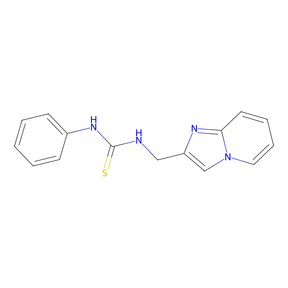 1-(Imidazo[1,2-a]pyridin-2-ylmethyl)-3-phenylthiourea molecular structure, CAS 301233-25-0