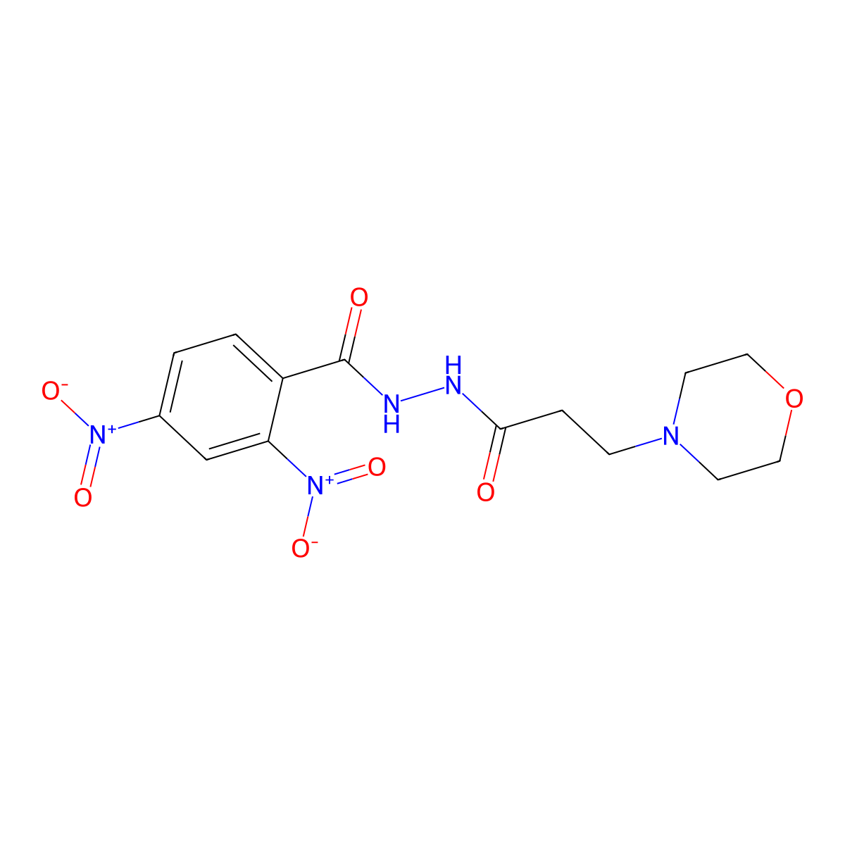 N'-(3-morpholin-4-ylpropanoyl)-2,4-dinitrobenzohydrazide molecular structure, CAS 301234-29-7