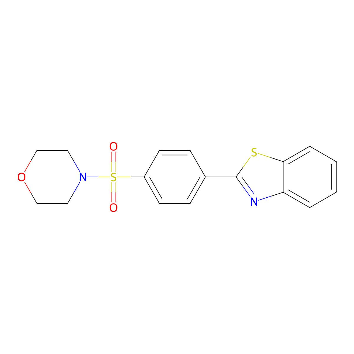 4-((4-(Benzo[d]thiazol-2-yl)phenyl)sulfonyl)morpholine molecular structure, CAS 301234-38-8