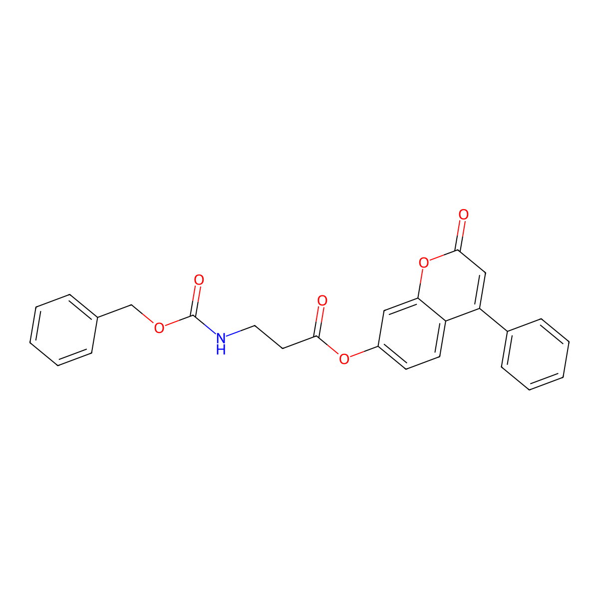 2-oxo-4-phenyl-2H-chromen-7-yl 3-{[(benzyloxy)carbonyl]amino}propanoate molecular structure, CAS 301234-44-6