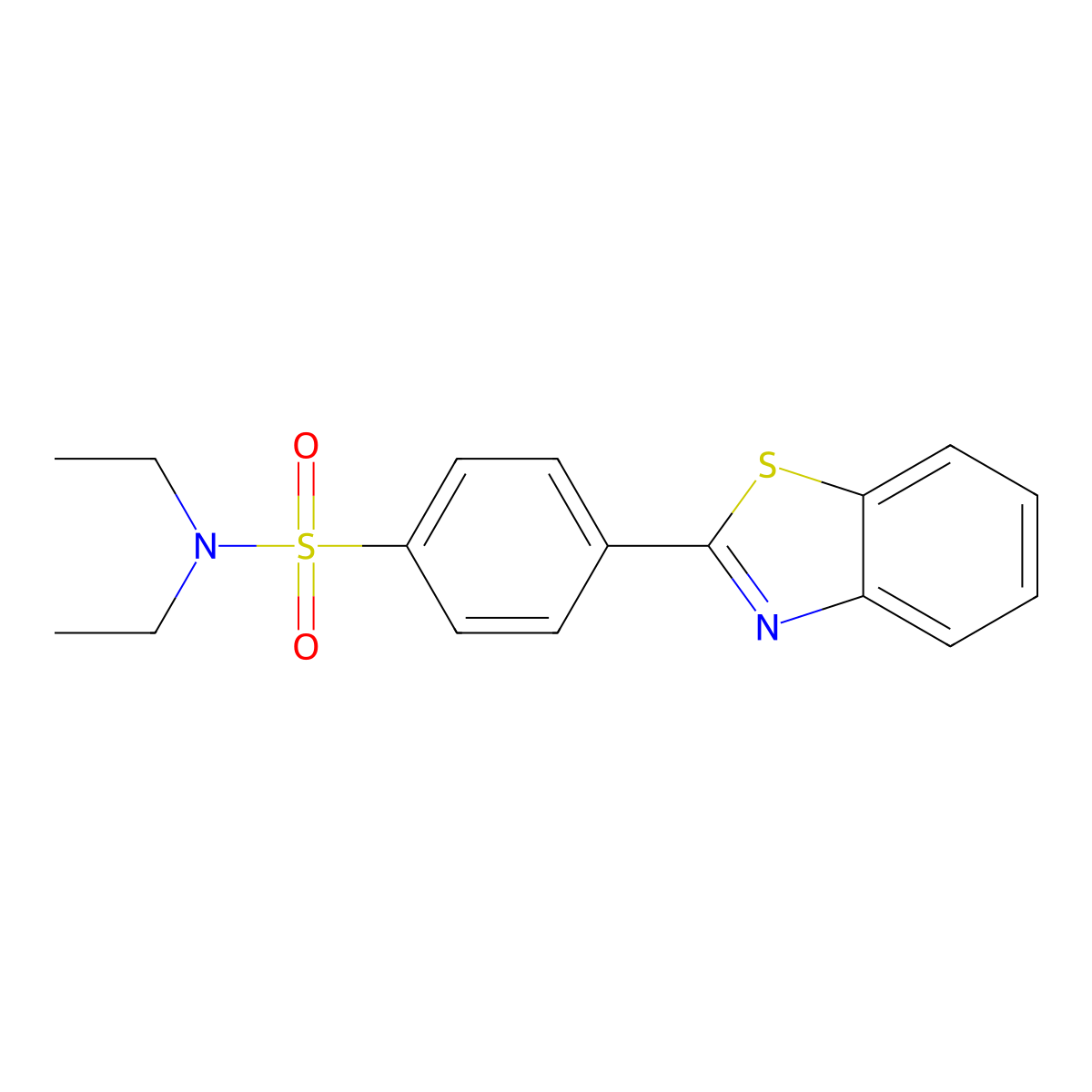 4-(benzo[d]thiazol-2-yl)-N,N-diethylbenzenesulfonamide molecular structure, CAS 301234-54-8