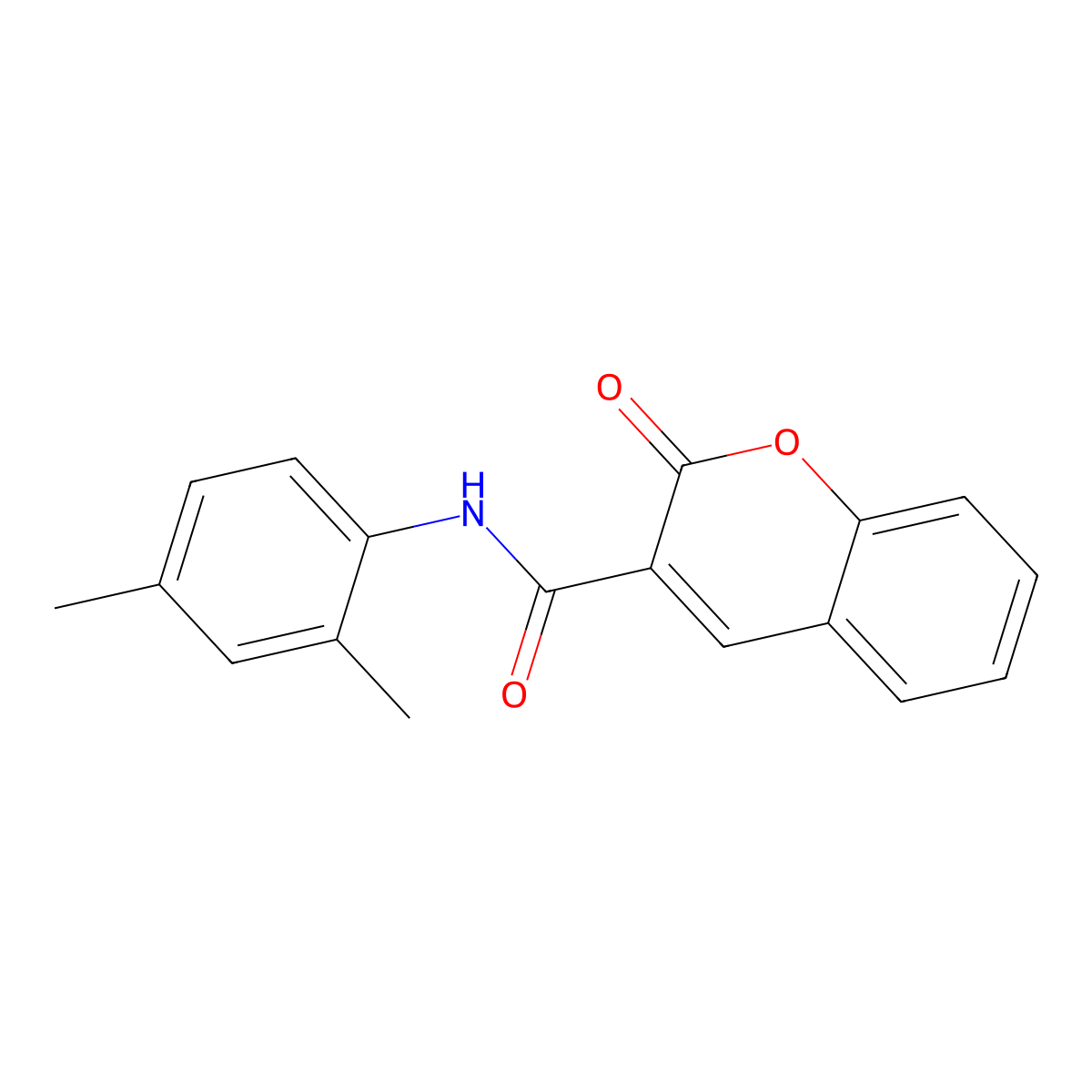 N-(2,4-Dimethylphenyl)-2-oxo-2H-chromene-3-carboxamide molecular structure, CAS 301234-67-3