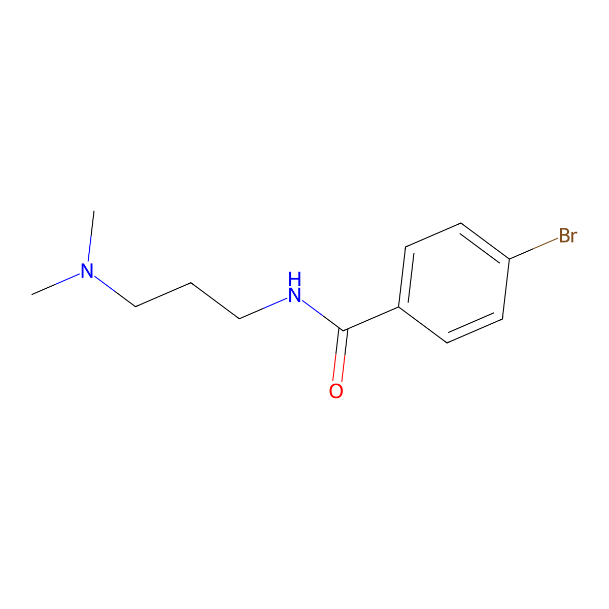 4-bromo-N-[3-(dimethylamino)propyl]benzamide molecular structure, CAS 301234-82-2