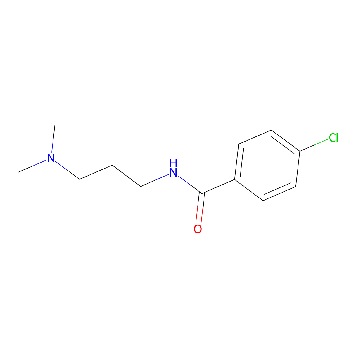 4-chloro-N-[3-(dimethylamino)propyl]benzamide molecular structure, CAS 301234-94-6