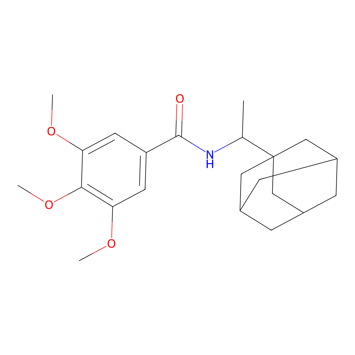 N-(adamantanylethyl)(3,4,5-trimethoxyphenyl)carboxamide molecular structure, CAS 301235-05-2