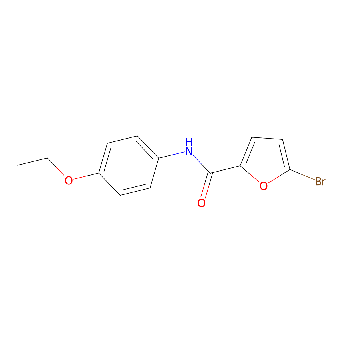 5-bromo-N-(4-ethoxyphenyl)furan-2-carboxamide molecular structure, CAS 301235-22-3