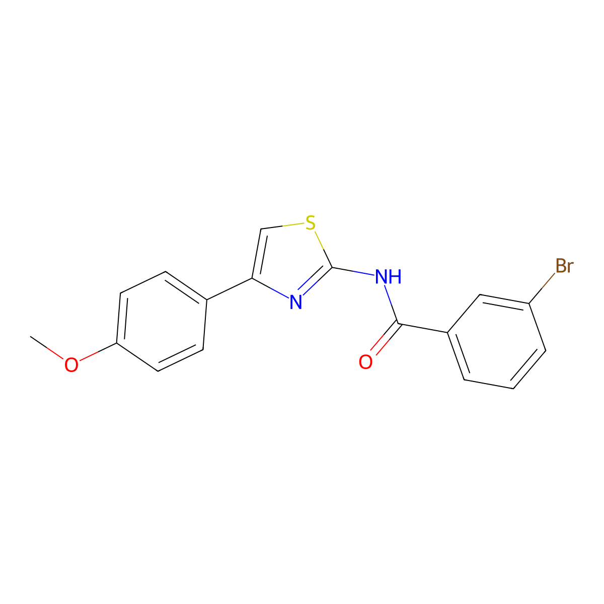 3-bromo-N-[4-(4-methoxyphenyl)-1,3-thiazol-2-yl]benzamide molecular structure, CAS 301236-57-7