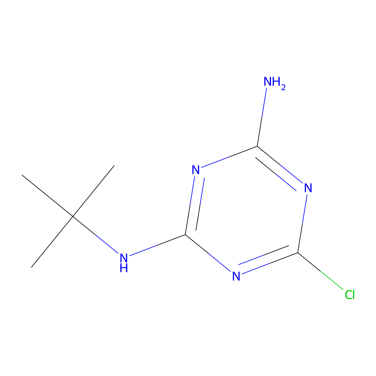 Desethylterbuthylazine molecular structure, CAS 30125-63-4