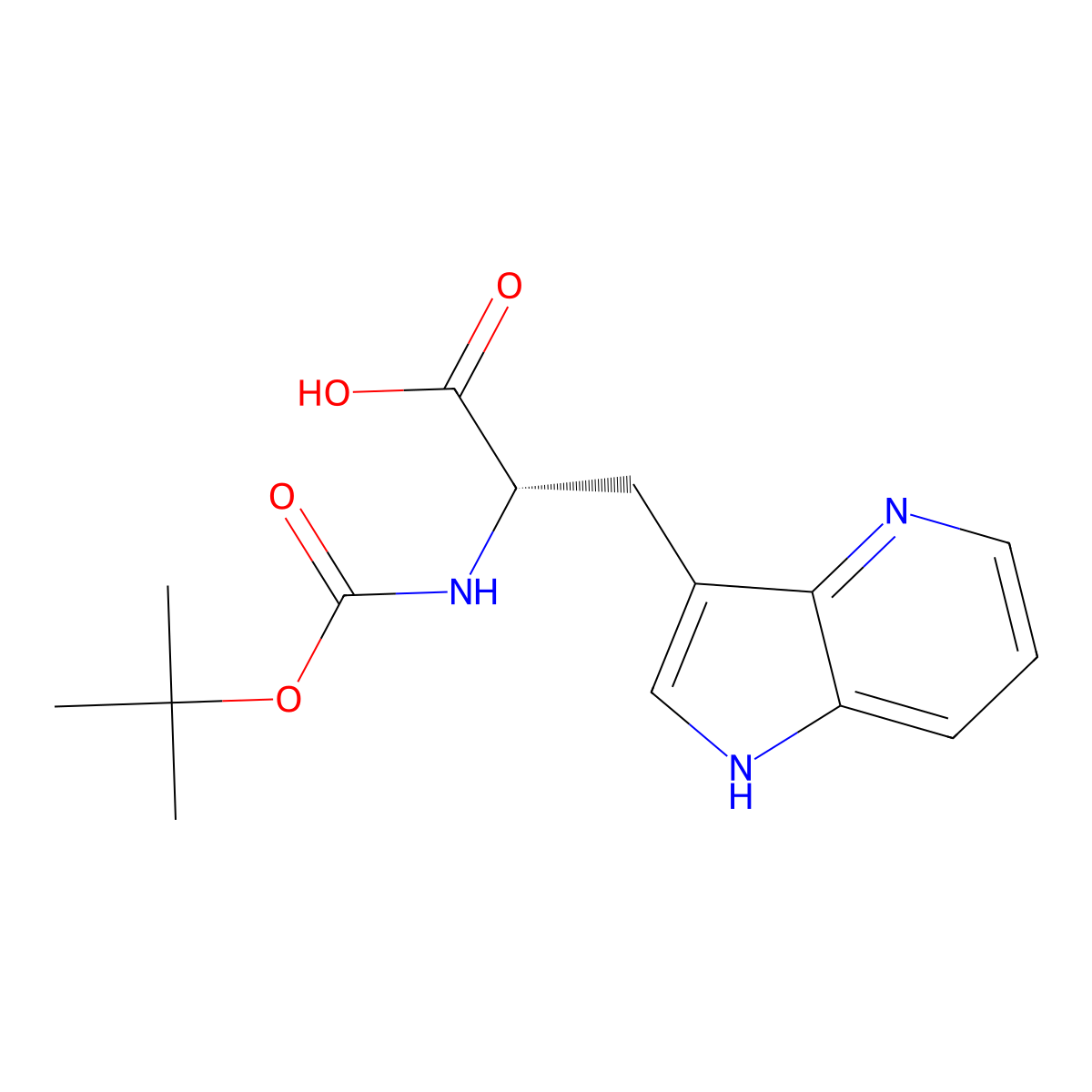 Boc-4-aza-L-tryptophan molecular structure, CAS 3012559-04-2