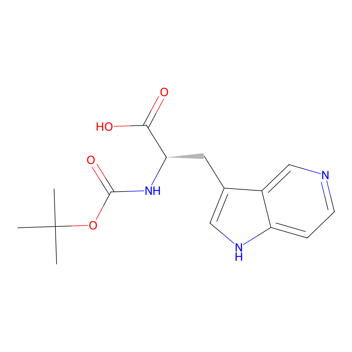 (S)-alpha-(Boc-amino)-1H-pyrrolo[3,2-c]pyridine-3-propanoic Acid molecular structure, CAS 3012559-16-6