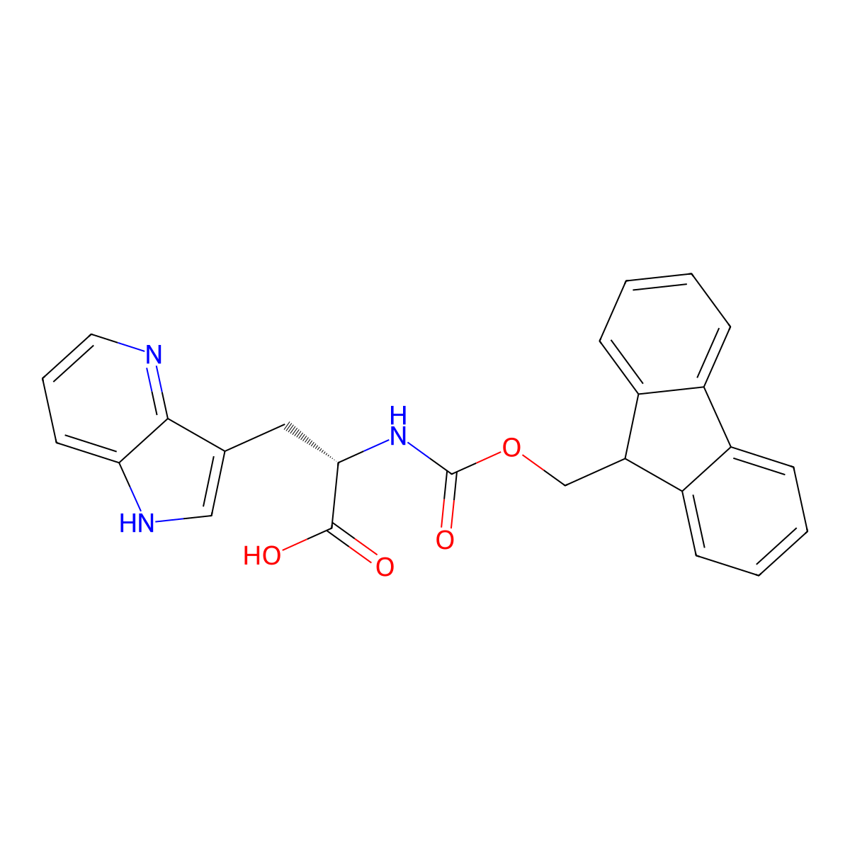 N-Fmoc-3-(1H-pyrrolo[3,2-b]pyridin-3-yl)-L-alanine molecular structure, CAS 3012560-58-3