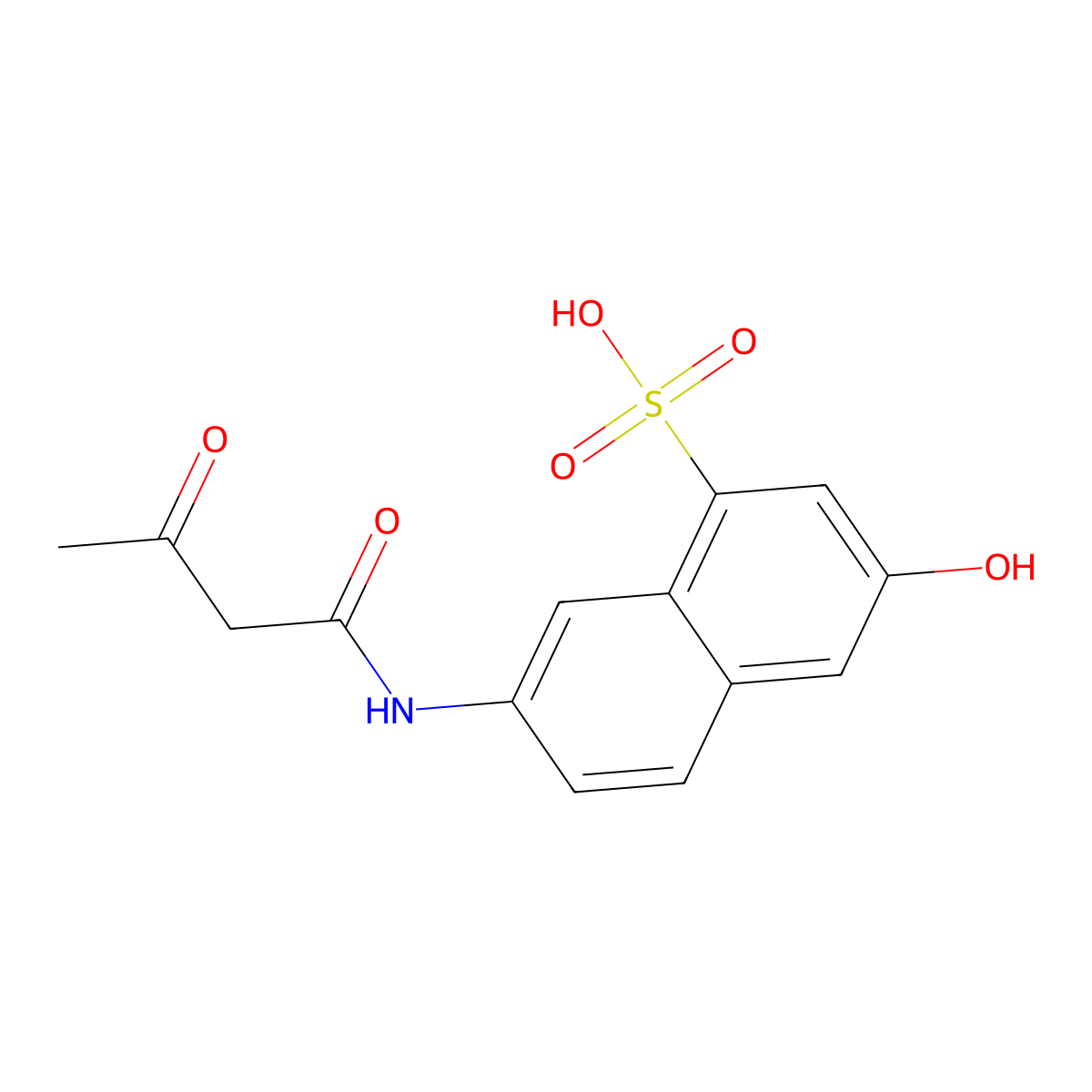 7-((1,3-Dioxobutyl)amino)-3-hydroxynaphthalene-1-sulphonic acid molecular structure, CAS 30128-32-6
