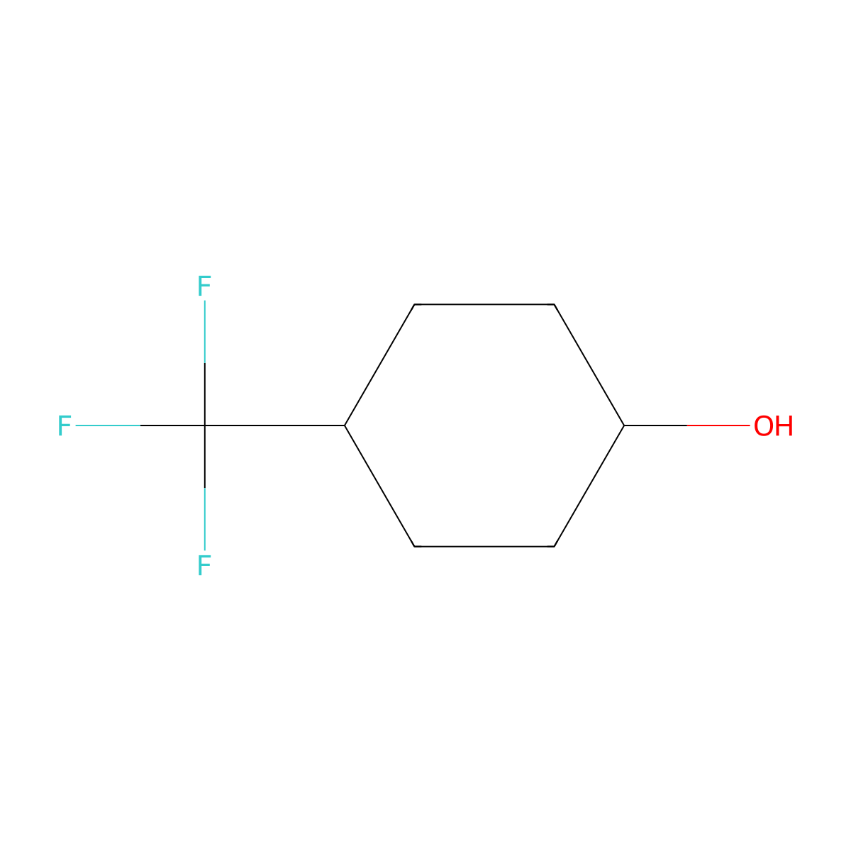 4-(Trifluoromethyl)cyclohexan-1-ol molecular structure, CAS 30129-18-1