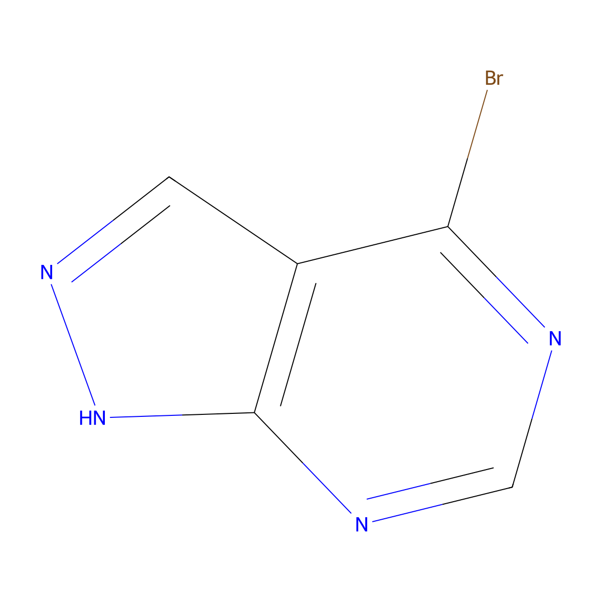 4-Bromo-1H-pyrazolo[3,4-d]pyrimidine molecular structure, CAS 30129-51-2
