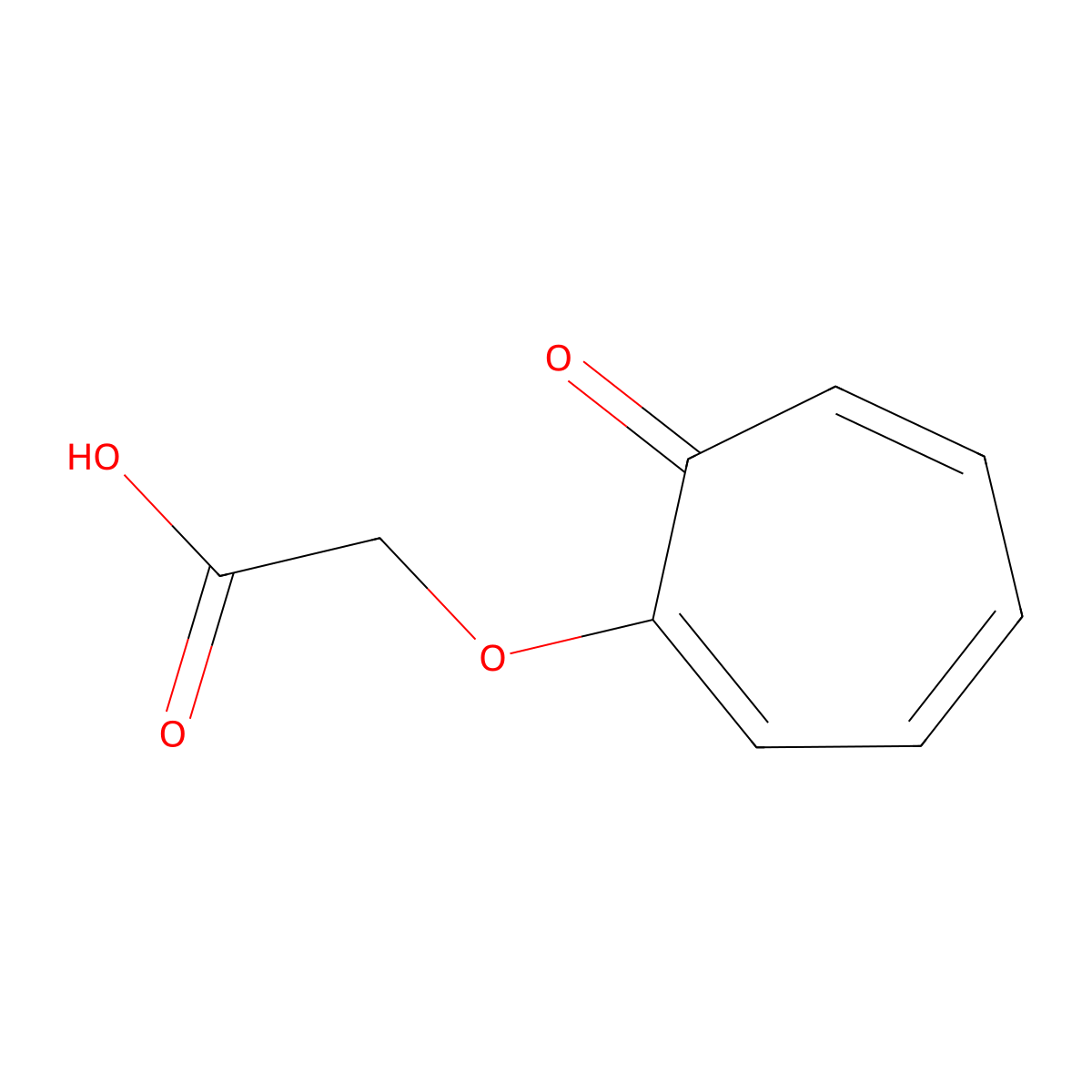 2-[(7-Oxocyclohepta-1,3,5-trien-1-YL)oxy]acetic acid molecular structure, CAS 301297-13-2