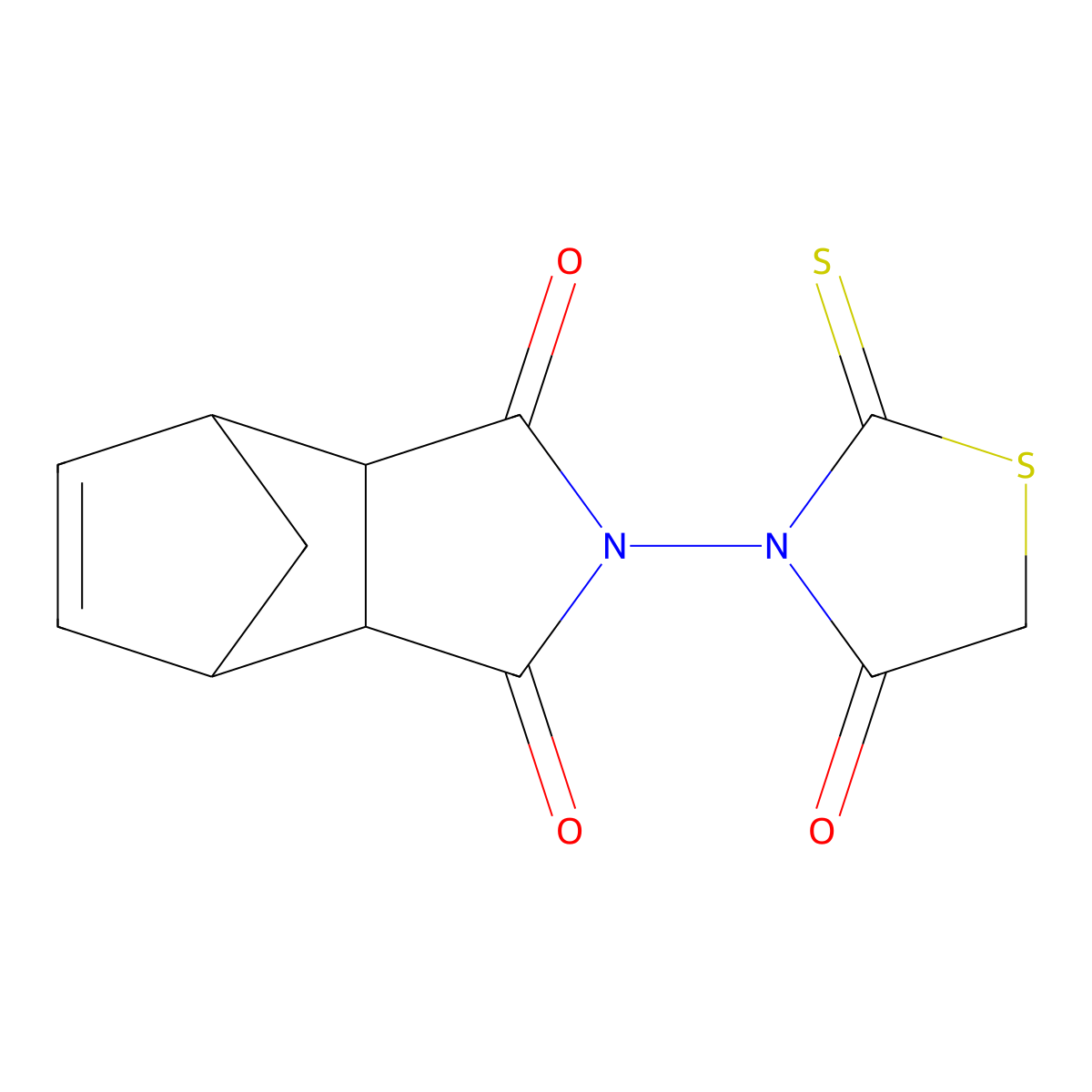 4-(4-Oxo-2-sulfanylidene-1,3-thiazolidin-3-yl)-4-azatricyclo[5.2.1.0^{2,6}]dec-8-ene-3,5-dione molecular structure, CAS 301298-66-8