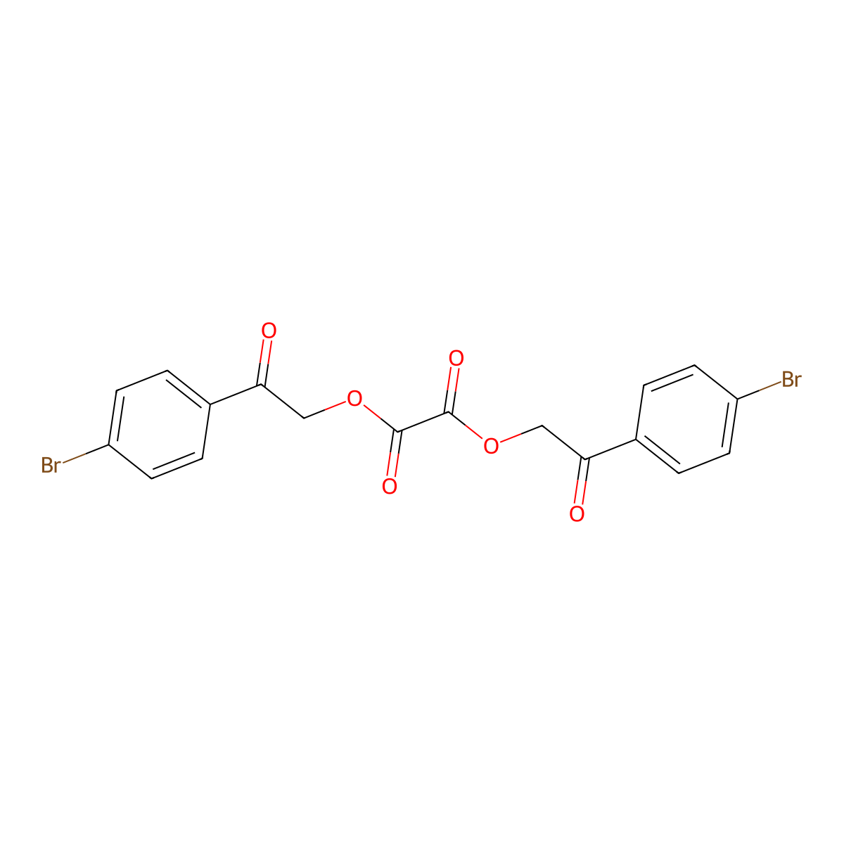 Bis[2-(4-bromophenyl)-2-oxoethyl] oxalate molecular structure, CAS 3013-44-3