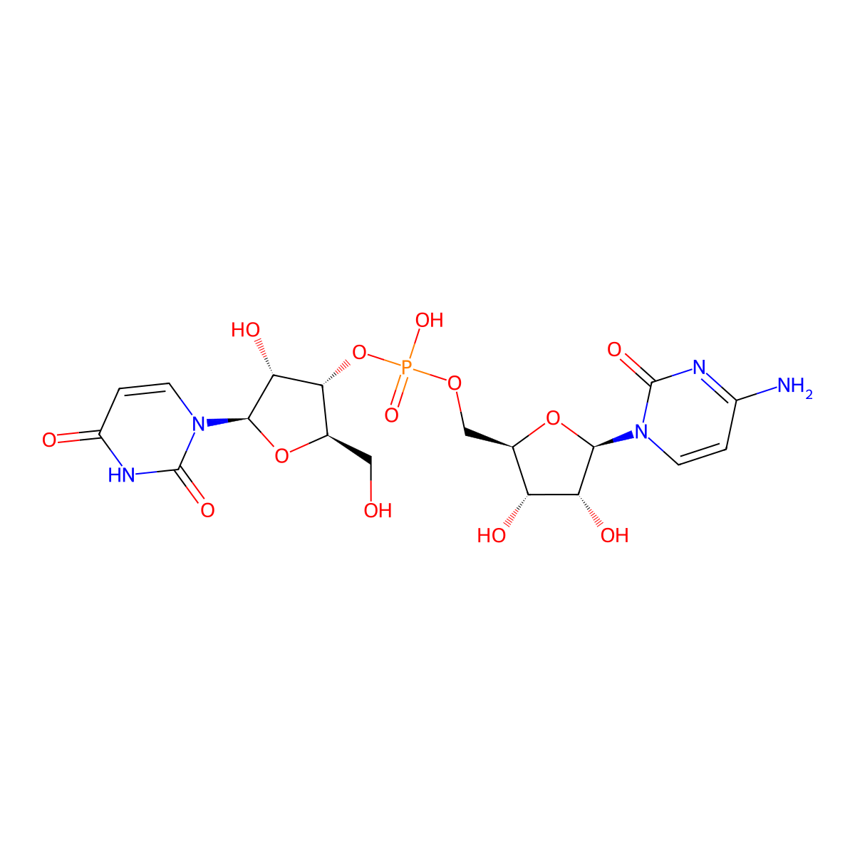 Uridylyl-(3'->5')-cytidine molecular structure, CAS 3013-97-6