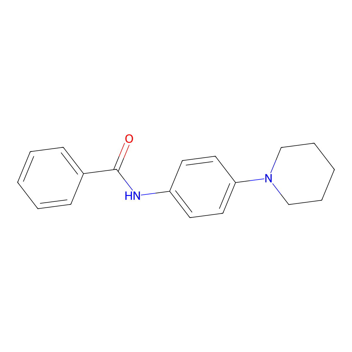 N-(4-piperidinophenyl)benzamide molecular structure, CAS 301305-78-2