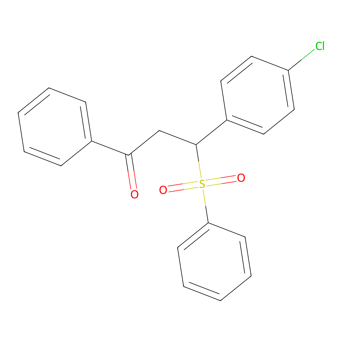 3-(4-Chlorophenyl)-1-phenyl-3-(phenylsulfonyl)propan-1-one molecular structure, CAS 301305-91-9