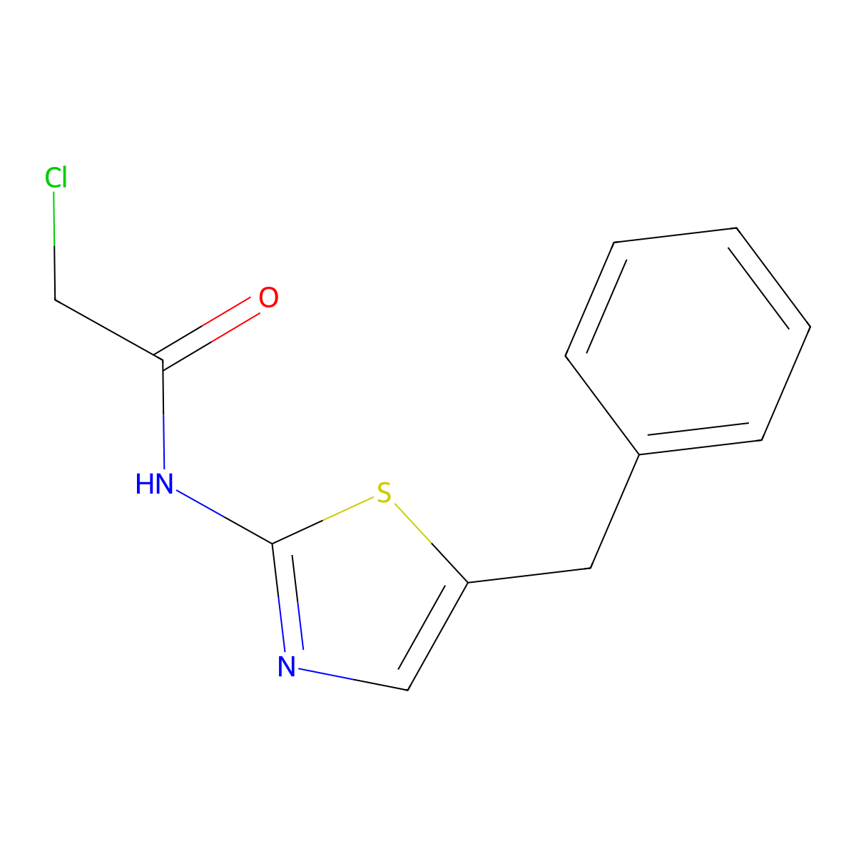 N-(5-benzyl-1,3-thiazol-2-yl)-2-chloroacetamide molecular structure, CAS 301306-13-8