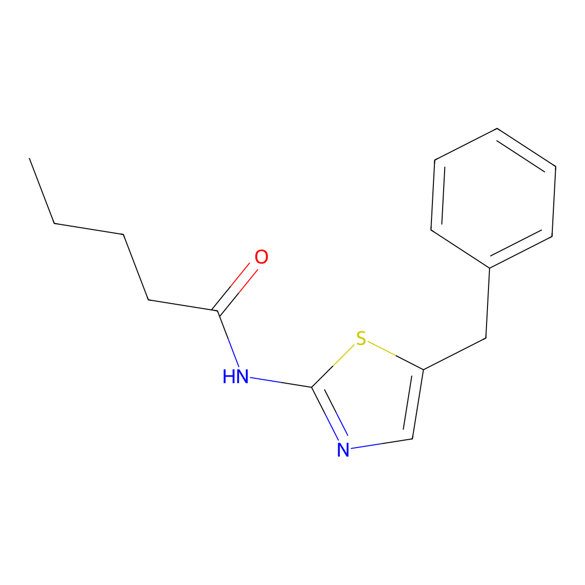 N-(5-benzyl-1,3-thiazol-2-yl)pentanamide molecular structure, CAS 301306-16-1