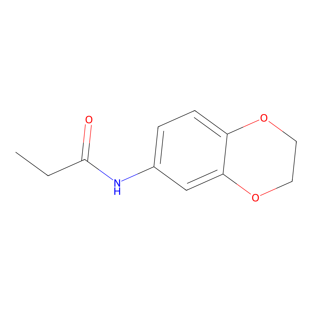 N-(2,3-Dihydrobenzo[b][1,4]dioxin-6-yl)propionamide molecular structure, CAS 301307-03-9