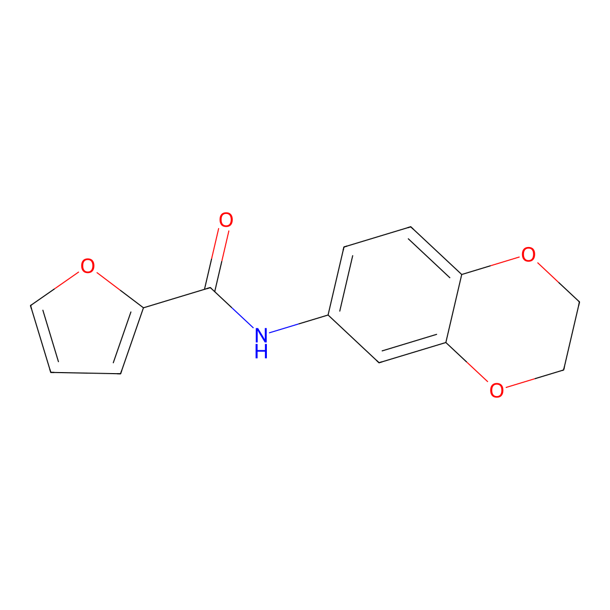 N-(2,3-dihydro-1,4-benzodioxin-6-yl)furan-2-carboxamide molecular structure, CAS 301307-06-2