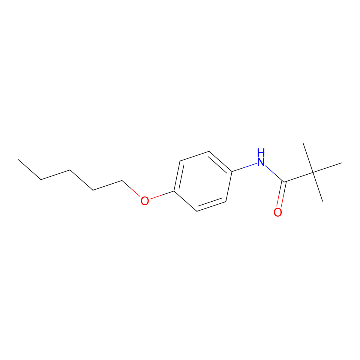 N-(4-(pentyloxy)phenyl)pivalamide molecular structure, CAS 301307-43-7