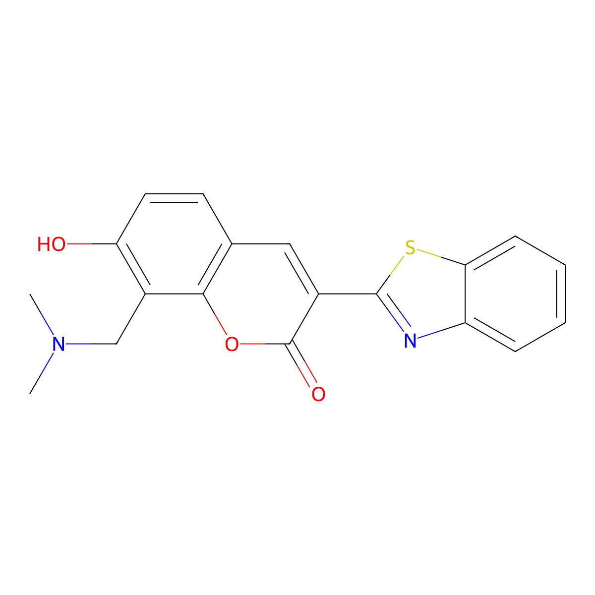 3-(1,3-benzothiazol-2-yl)-8-[(dimethylamino)methyl]-7-hydroxy-2H-chromen-2-one molecular structure, CAS 301308-62-3